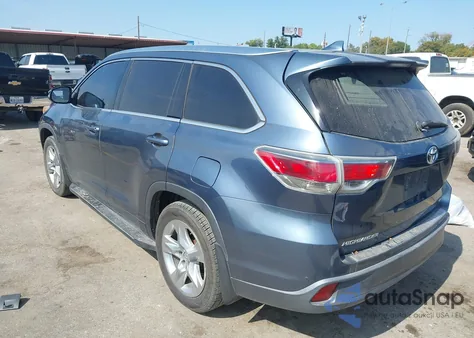 2014 Toyota Highlander Limited V6 z USA, uszkodzony, nr VIN 5TDYKRFH1ES019224